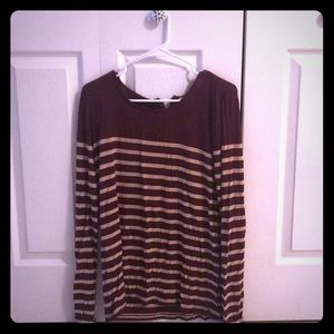 Striped long sleeve tunic